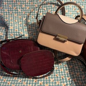 Dune London crossbody bags and coin purse, in good used condition